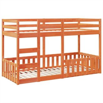 vidaXL Bunk Bed Wax Brown 80x200 cm Solid Wood Pine Vidaxl