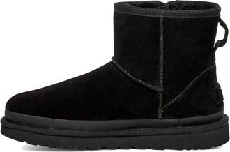 UGG (WMNS) UGG Classic Mini Zipper Tape Logo Boot Black 1144034-BLK