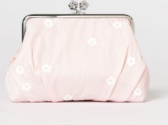 Stella McCartney Clutch in canvas con fiori ricamati