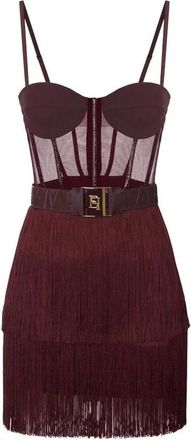 Elisabetta Franchi Dames, Jurken, Paars, Maat: L Tulle