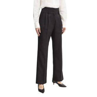 Forte_Forte Dames, Broeken, Zwart, Maat: XS Katoen