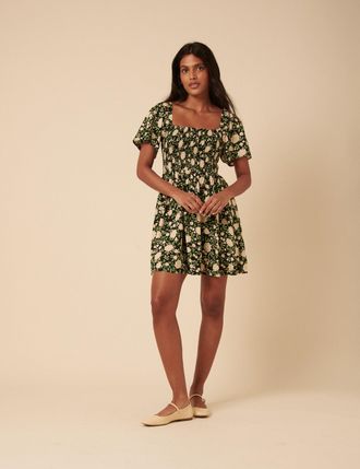 Nobody's Child Black Floral Bella Mini Dress