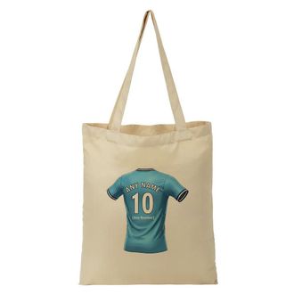 Unigift Personalised Gift - Coventry Fan Tote Shopping Bag (Blue Football Jersey Design) Custom Name - West Midlands CV6 Club