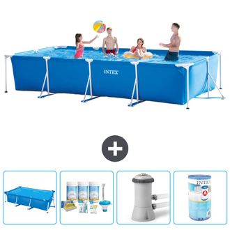 Intex Piscina Con Estructura Rectangular - 450x220x84 Cm - 7-piezas S30244