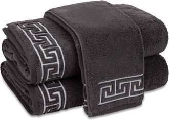 Matouk Adelphi Cotton Bath Towel in Charcoal at Nordstrom