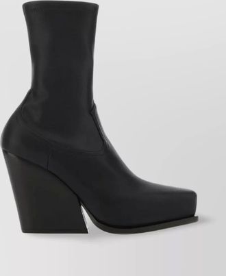 Stella McCartney faux leather square-toe ankle cowboy boots