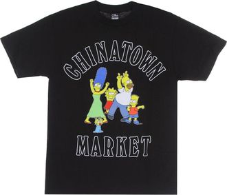 Market The Simpsons Zwarte Heren Tee - Heren - T-shirts - Zwart - S - Katoen - Tops