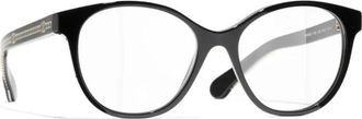 Chanel Glasses, female, Black, Size: 52 MM Pantos Eyeglasses