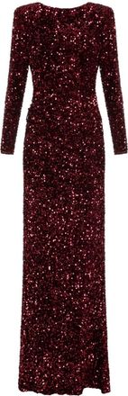 Elisabetta Franchi sequin-embellished maxi dress - women - Polyester - 40 - Red