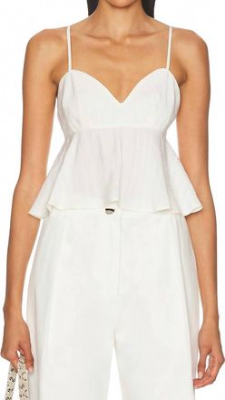 Matthew Bruch Sweet Heart Cropped Top In White