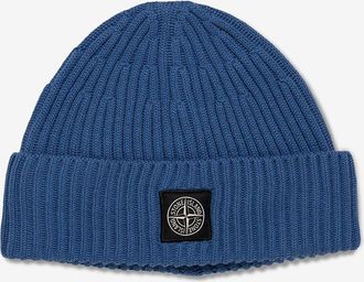 Stone Island Rippstrickmütze aus Schurwolle Compass K2S15