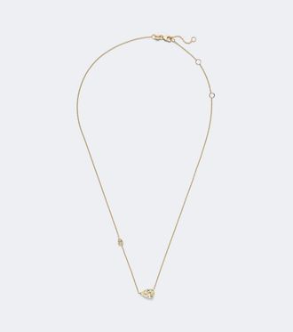 Shay Jewelry Petite East West Fancy 18kt gold pendant necklace with diamonds