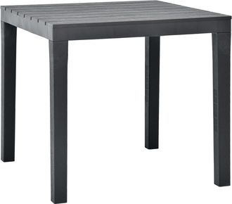 vidaXL Mesa De Jard&iacute;n De Pl&aacute;stico Gris Antracita 78x78x72 Cm Vidaxl