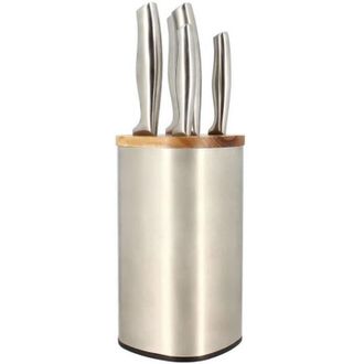 Menastyl Cuisson Bloc De Couteaux 5 Pieces - Menastyl - 5041070 - En Acier Inoxydable - Bois