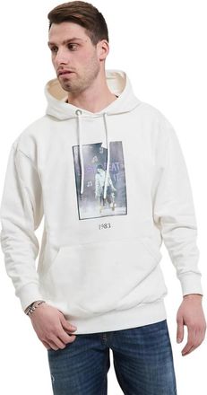 Throwback Casual Sweatshirt voor Dagelijks Comfort - Heren - Hoodies - Wit - M - Hoodies & sweatvesten