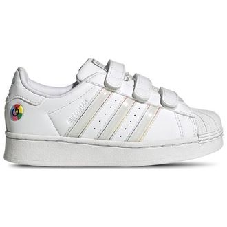 adidas Boys adidas Originals Superstar Led Lights - Preschool Basketball Shoes White/White/Black Size 11.0
