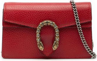 Gucci Pre-owned Cross Body Bags, female, Red, Size: ONE SIZE Pre-owned Chain Wallet