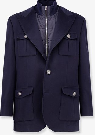 Brunello Cucinelli Giacca in lana vergine con gilet interno - BRUNELLO CUCINELLI - gender_Man