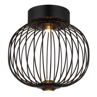 Globo Lighting Plaf&oacute;n - Galway - Negro - Metal - &Oslash; 30cm - Led - 15652d