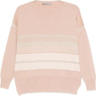 D.exterior Sophisticated Cashmere-Blend Sweater With Textured Stripes