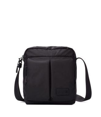 KCB Skid Mens Medium Crossbody Bag | Practical Design | Multipurpose Pockets | Ideal for Everyday | Adjustable Handles | 100% Vegan, Black/White