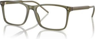 Giorgio Armani 57mm Rectangle optical glasses in Green at Nordstrom