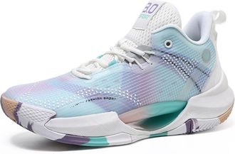 Generic Mens Basketball Shoes are Breathable Cushioned Anti Slip Wear-Resistant Grip Sports Training Boots Walking Shoes(Purple,3.5 UK)