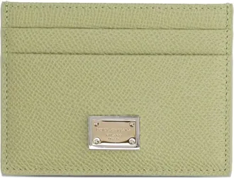 Dolce & Gabbana Wallets & Cardholders, female, Green, Size: ONE SIZE Leather Credit Card Case
