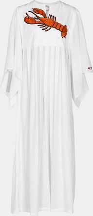 Kilometre Paris Lobster Embroidered Cotton Dress One Size