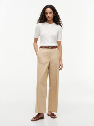 Tommy Hilfiger Womens Lightweight Chino Pant - Clayed Pebble - XS