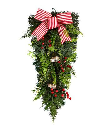 Nearly Natural 26In Holiday Christmas Bells And Bow Artificial Swag