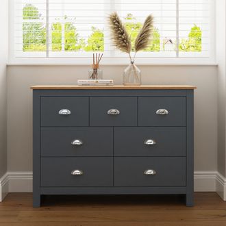 GFW Lancaster 7 Drawer Chest in Dark Navy