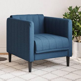 vidaXL Sill&oacute;n De Tela Azul Vidaxl