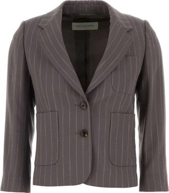 Dries Van Noten 01140-Bamis 3306 W W Jas - Dames - Blazers - Grijs - XS - Jassen