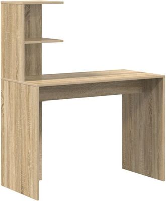 vidaXL Desk with Shelf Sonoma oak 102 x 50 x 124 cm Engineered wood Vidaxl