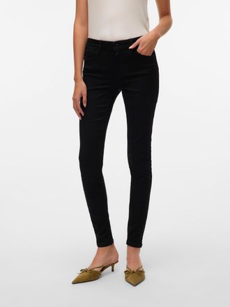 Vero Moda Stretch-Jeans VERO MODA VMSEVEN SHAPE UP, Damen, Gr. XL, L&auml;nge 30, schwarz, Denim/Jeans, Obermaterial: 66% Baumwolle, 32% Polyester, 2% Elasthan, unif