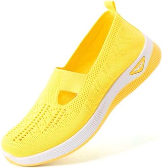 Generic Womens Summer Mesh Slip-On Sneakers, Round Toe Glitter Breathable Casual Shoes, Anti-Slip Comfort Walking Shoes, Lightweight Fashion Easy-On Flats
