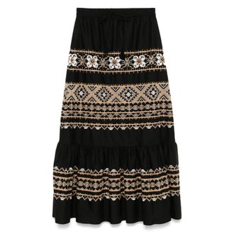 Ermanno Scervino Dames, Rokken, Zwart, Maat: XS Katoen