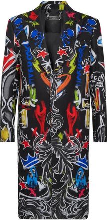 Philipp Plein Coat Long - Heren - Mantel - Veelkleurig - L - Polyester - Jassen