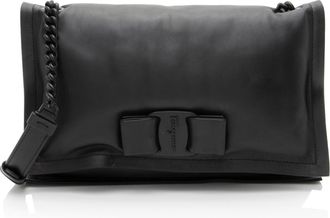 Ferragamo Ferragamo Leather Viva Bow Medium Bag
