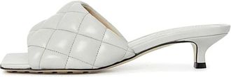 Bottega Veneta Sandalo - female - Bottega Veneta - Heeled Mules - Gray - 5 1/2 UK - Shoes