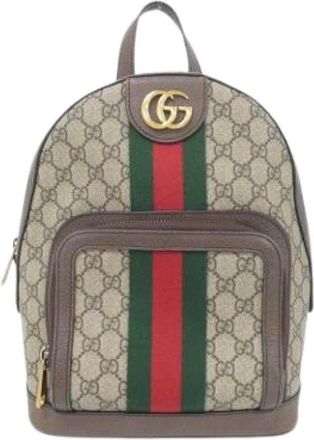 Gucci Pre-owned Backpacks, female, Beige, Size: ONE SIZE Pre-owned Vintage Backpack