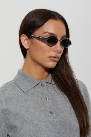 Celine Metal Triomphe Sunglasses, Unisex, Silver