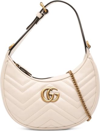 Gucci Borsa a tracolla GG Marmont Half Moon mini 2016-2025 - Bianco