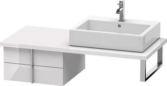 Duravit Duravit Vero Mueble Para Consola, 6578, 2 Cajones, 500mm, Color (frente/cuerpo): Laca Blanca Lila Alto Brillo - Ve657802727