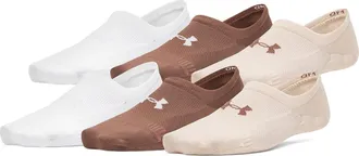 Under Armour Vanish 6-Pack No-Show Socks in 249 Beige at Nordstrom, Size Medium