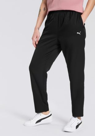 Puma Trainingshose PUMA ESS WOVEN PANTS OP, Damen, Gr. XS, N-Gr, schwarz (puma schwarz), Twill, Obermaterial: 100% Polyester, unifarben, regular fit normal