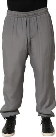 Dolce & Gabbana Joggingbroek - Heren - Sweatpants - Grijs - M - Katoen - Broeken
