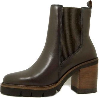 Raquel Perez 23043 Womens Ankle Boots in Brown Leather, High Heel and Platform, 23043, brown, 5 UK