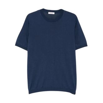 KANGRA Girocollo M-Manica Rasato Calato - male - Kangra - T-Shirts - Blue - 2XL - Tops